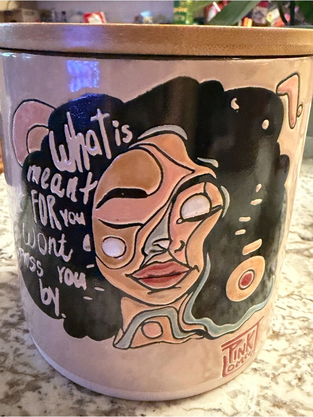 PinkLomein Ceramic Art Canister